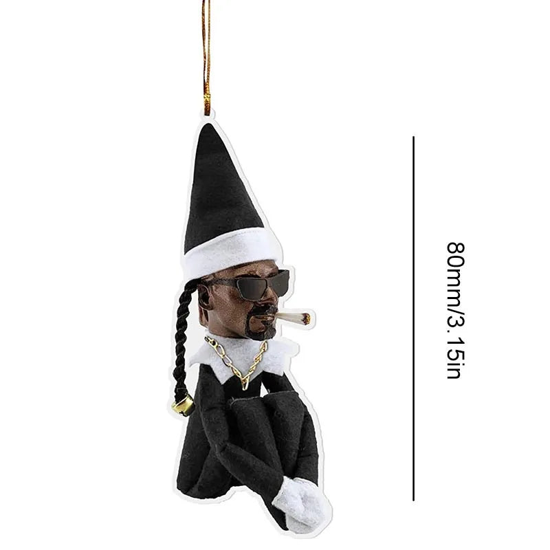 Acrylic Snoop On A Stoop Christmas Elf Doll Pendant Navidad Merry Christmas Decor Adorable A Stoop Dolls New Year Xmas Gift
