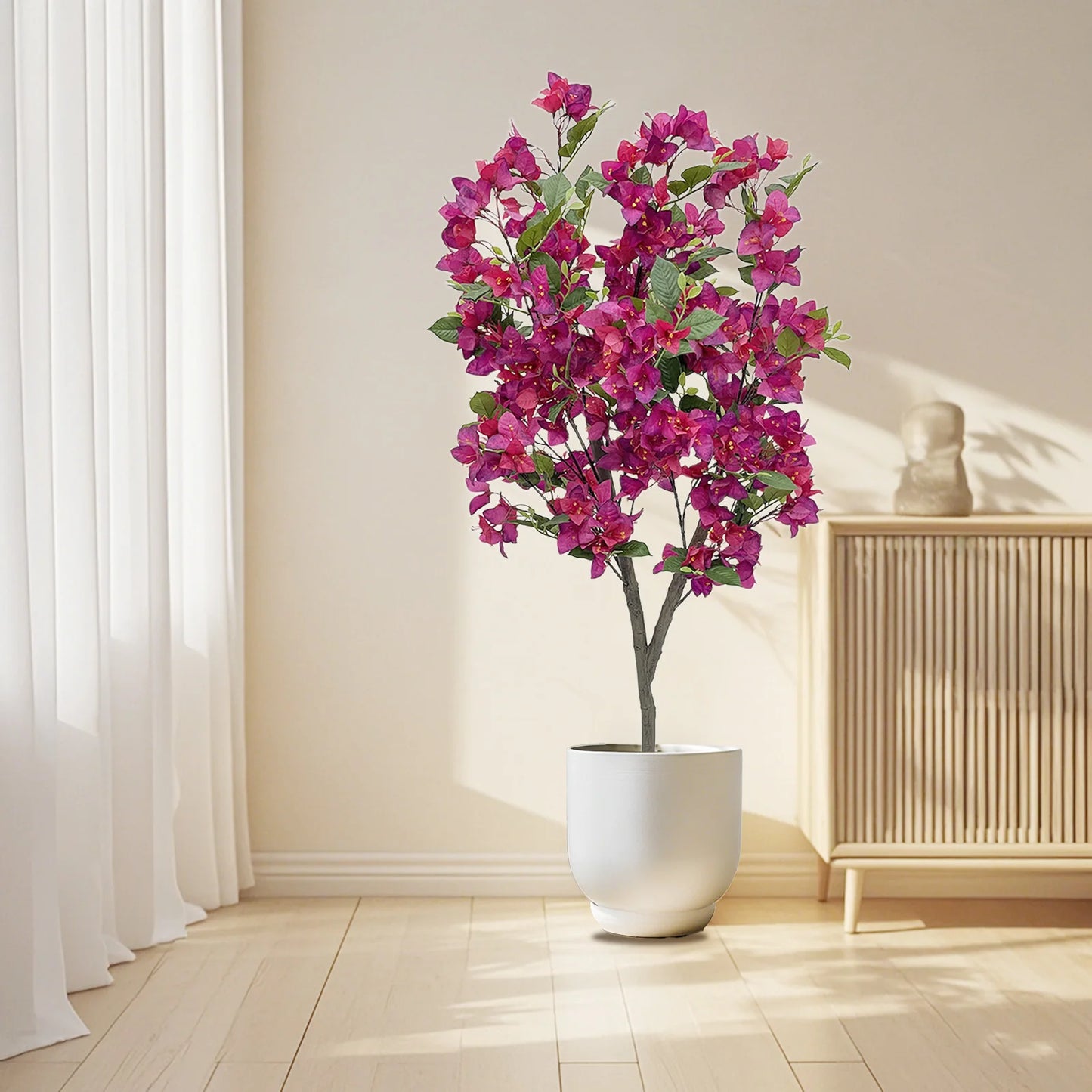 3.94FT Artificial Bougainvillea Tree Green Plant With Bendable Branches And Stems Photography Studio Atmosphere Decoration