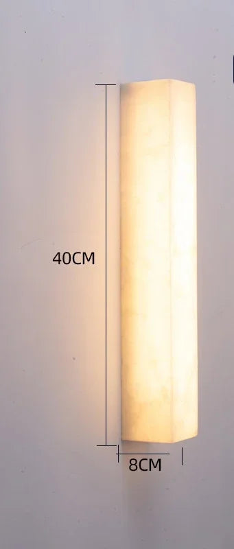 Marble Long Strip Wall Lamp for Living Room Hall Hotel Corridor Indoor Home Decor Modern Copper LED Wall Sconce Lighting Fixture