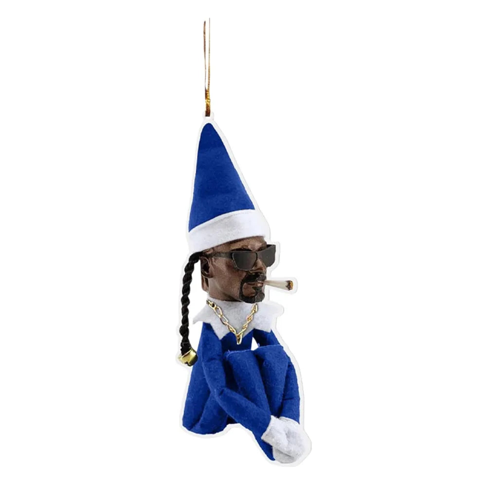 Acrylic Snoop On A Stoop Christmas Elf Doll Pendant Navidad Merry Christmas Decor Adorable A Stoop Dolls New Year Xmas Gift