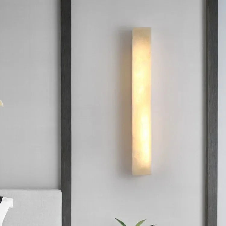 Marble Long Strip Wall Lamp for Living Room Hall Hotel Corridor Indoor Home Decor Modern Copper LED Wall Sconce Lighting Fixture