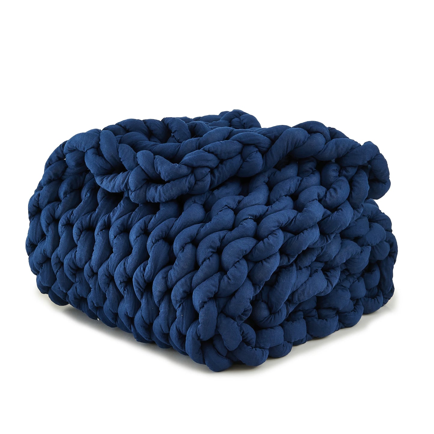 Simple&Opulence Handmade Chunky Knit Weighted Blanket for Adults, Cooling Heavy Cable Knitted Throw Blanket  Home Decor for Sofa