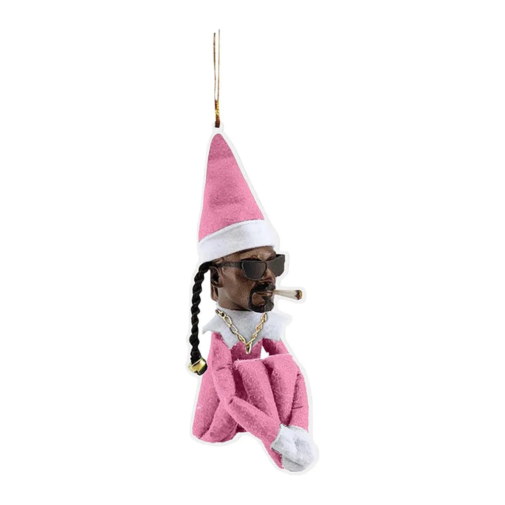Acrylic Snoop On A Stoop Christmas Elf Doll Pendant Navidad Merry Christmas Decor Adorable A Stoop Dolls New Year Xmas Gift