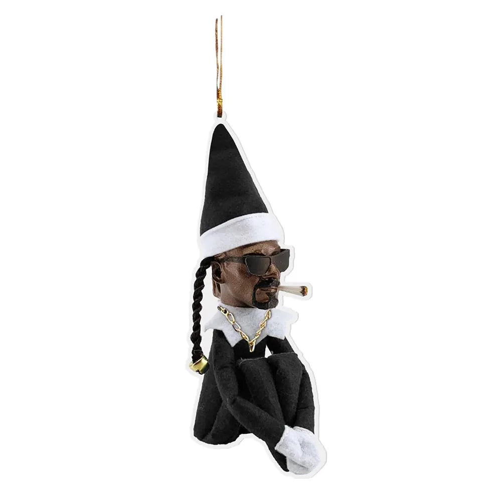 Acrylic Snoop On A Stoop Christmas Elf Doll Pendant Navidad Merry Christmas Decor Adorable A Stoop Dolls New Year Xmas Gift