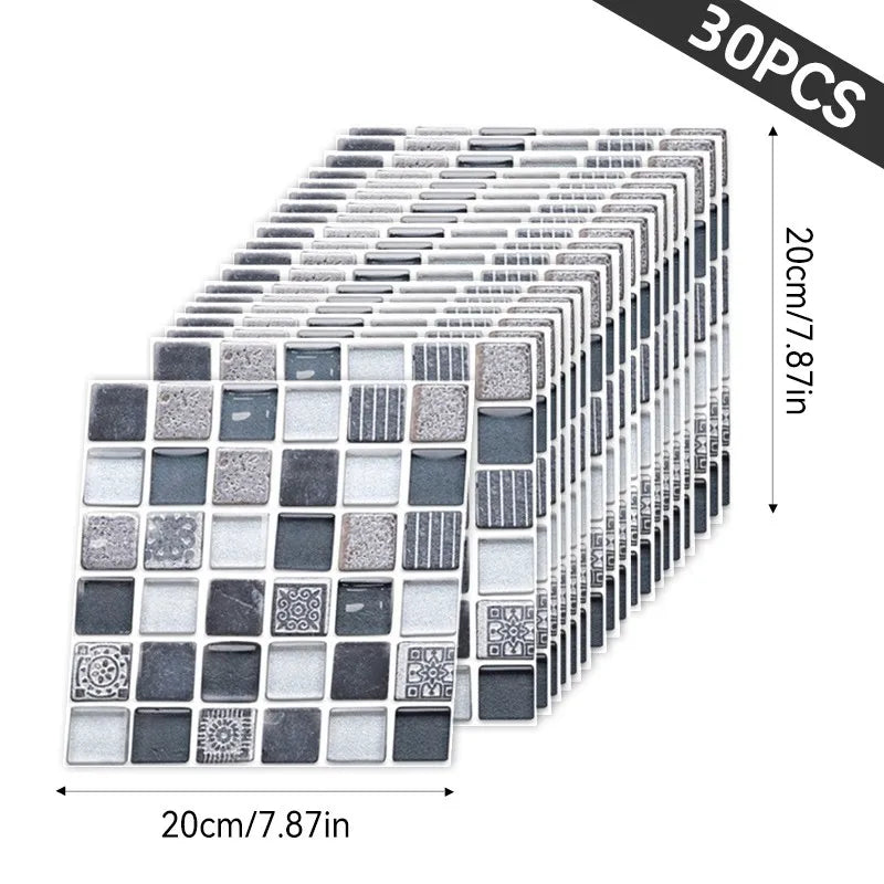 30pcs 3D Wallpaper Stickers,  Peel and Stick, Drawer Sticker, Wardrobe Sticker, Kitchen Stickers, Window Sticker