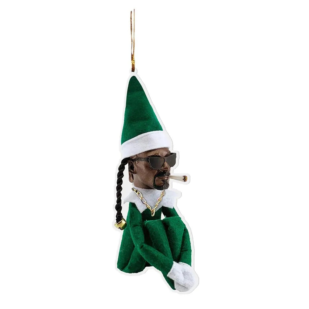 Acrylic Snoop On A Stoop Christmas Elf Doll Pendant Navidad Merry Christmas Decor Adorable A Stoop Dolls New Year Xmas Gift