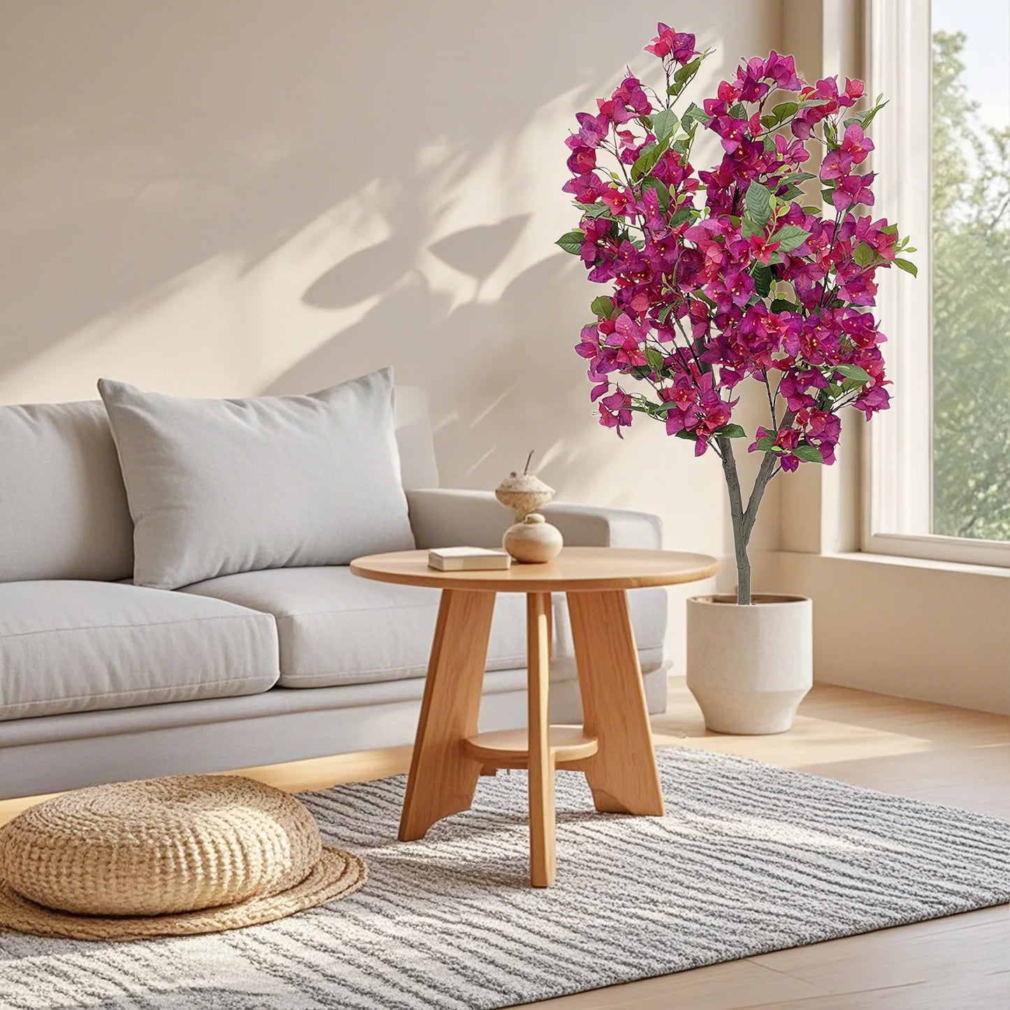 3.94FT Artificial Bougainvillea Tree Green Plant With Bendable Branches And Stems Photography Studio Atmosphere Decoration