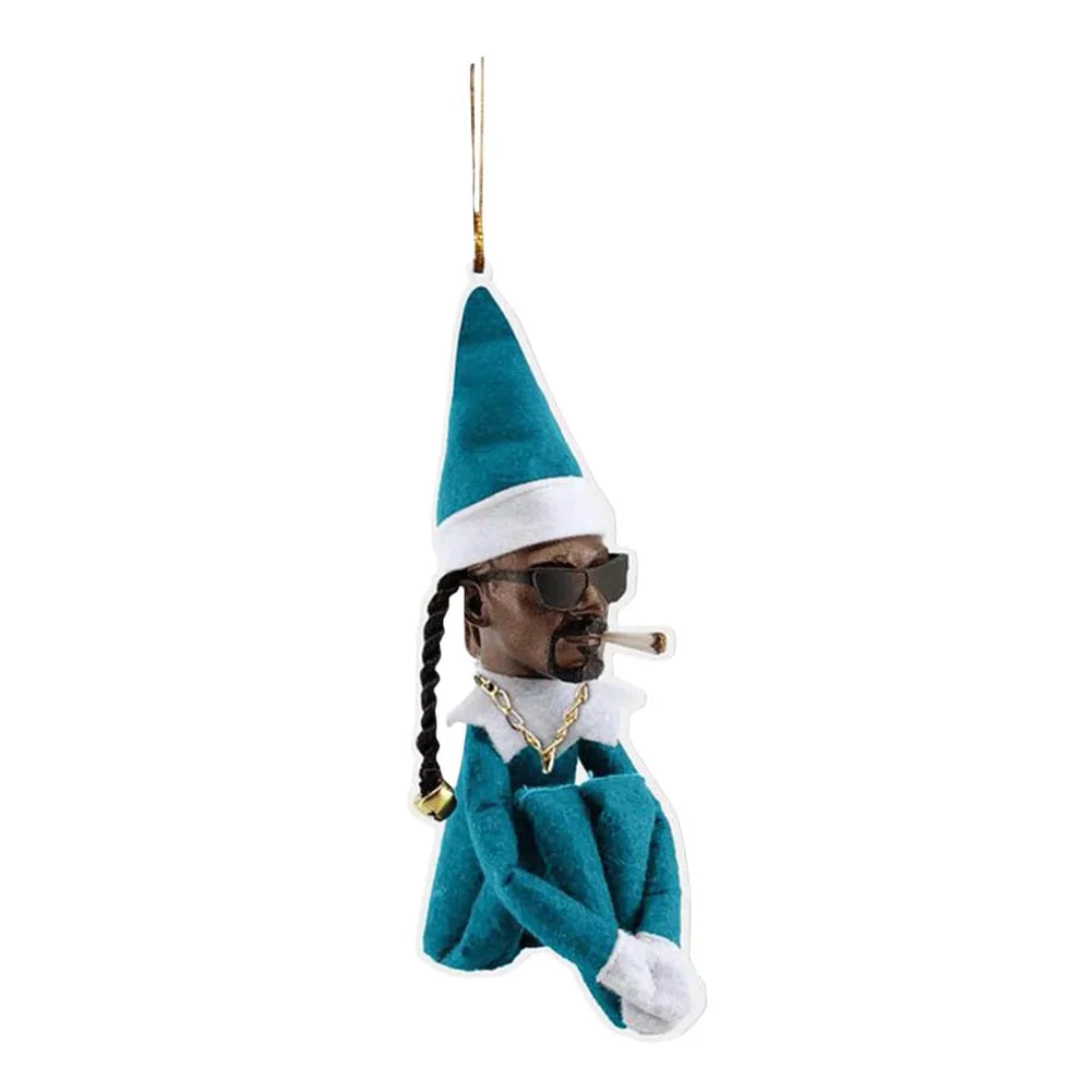 Acrylic Snoop On A Stoop Christmas Elf Doll Pendant Navidad Merry Christmas Decor Adorable A Stoop Dolls New Year Xmas Gift