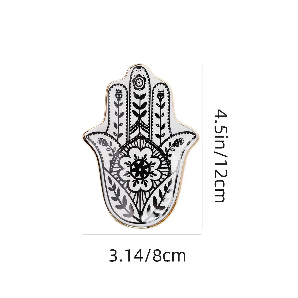 Ceramic hand ornament plate, small jewelry tray, decorative plate, craft decoration