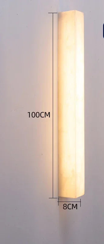 Marble Long Strip Wall Lamp for Living Room Hall Hotel Corridor Indoor Home Decor Modern Copper LED Wall Sconce Lighting Fixture